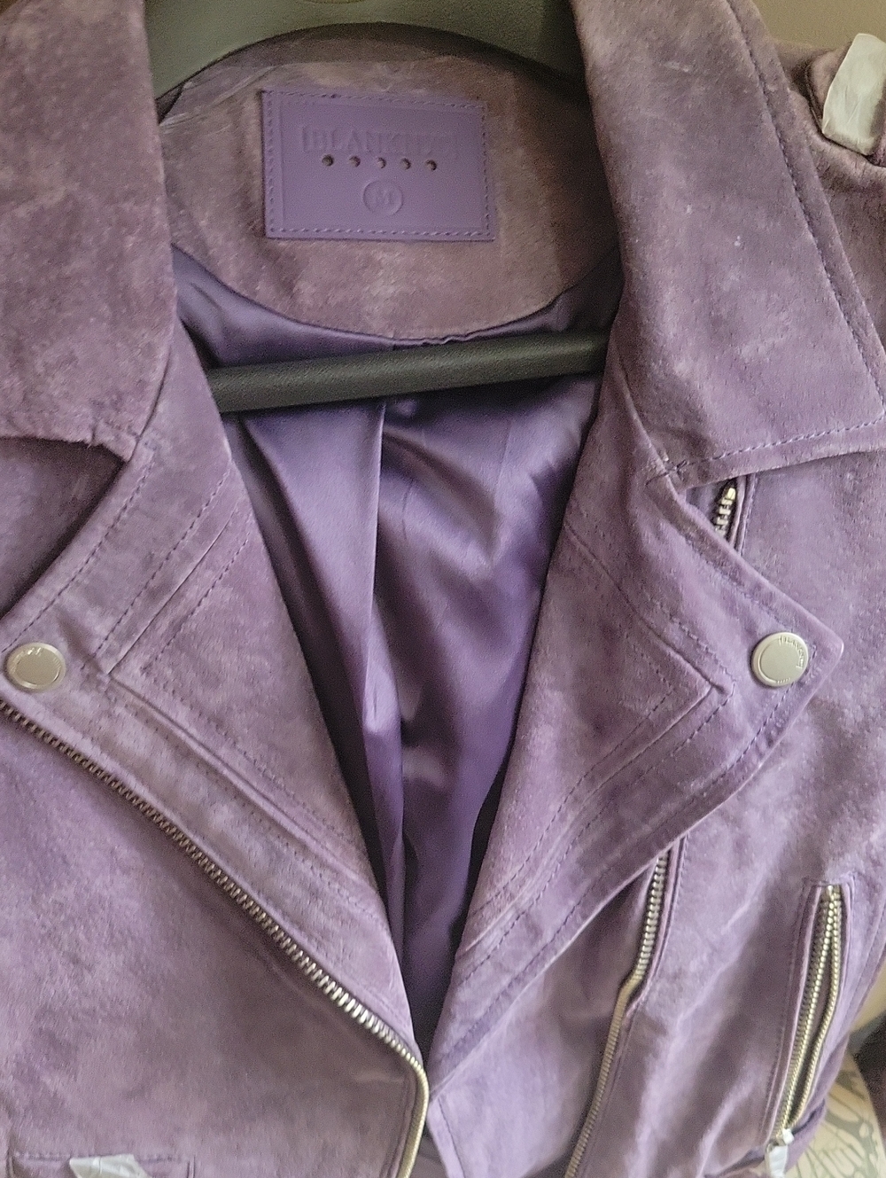 Blank NYC Lavender Suede Moto Jacket